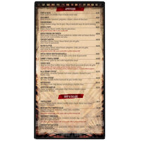 Menu Solutions H500B BLACK Hamilton 5 1/2" x 11" Single Panel Two View Black Menu Board