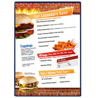 Menu Solutions H500F ROY BL Hamilton 10" x 14" Single Panel Two View Royal Blue Menu Board