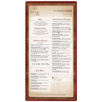 Menu Solutions H500B WINE Hamilton 5 1/2" x 11" Single Panel Two View Wine Menu Board