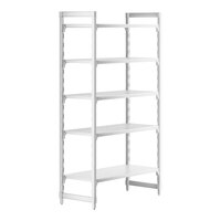 Cambro CPU214884VS5PKG Camshelving® Premium Stationary Starter Unit with 4 Vented Shelves and 1 Solid Shelf - 21" x 48" x 84"