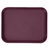 GET FT-18-BU 14" x 17 1/2" Customizable Burgundy Plastic Fast Food Tray - 12/Case