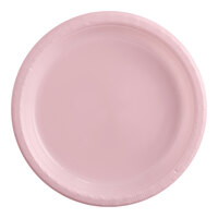 Creative Converting 28158011 7" Classic Pink Plastic Plate - 240/Case