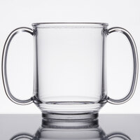 GET SN-103-CL 8 oz. Clear Tritan™ Plastic Two Handle Mug - 24/Case