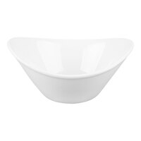 Libbey INF-150 Porcelana Infinity 13 oz. Bright White Oval Porcelain Bowl - 24/Case