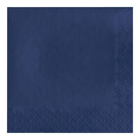 Creative Converting 6691137B Navy Blue 2-Ply 1/4 Fold Luncheon Napkin - 50/Pack