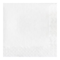 Creative Converting 58000B White 3-Ply 1/4 Fold Luncheon Napkin - 50/Pack