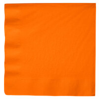 Creative Converting 59191B Sunkissed Orange 3-Ply Paper Dinner Napkin - 25/Pack