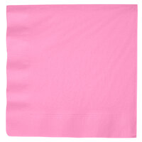 Creative Converting 593042B Candy Pink 3-Ply Paper Dinner Napkin - 25/Pack