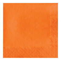 Creative Converting 58191B Sunkissed Orange 3-Ply 1/4 Fold Luncheon Napkin - 50/Pack