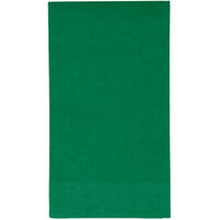 Creative Converting 95112 Emerald Green 3-Ply Guest Towel / Buffet Napkin - 16/Pack