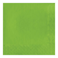 Creative Converting 583123B Fresh Lime Green 3-Ply 1/4 Fold Luncheon Napkin - 50/Pack