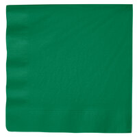 Creative Converting 59112B Emerald Green 3-Ply Paper Dinner Napkin - 25/Pack