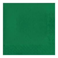 Creative Converting 58112B Emerald Green 3-Ply 1/4 Fold Luncheon Napkin - 50/Pack