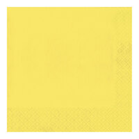 Creative Converting 58102B Mimosa Yellow 3-Ply 1/4 Fold Luncheon Napkin - 50/Pack
