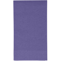 Creative Converting 95115 Purple 3-Ply Guest Towel / Buffet Napkin   - 16/Pack