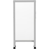 Aarco AA-311SW 42" x 18" Aluminum Narrow A-Frame Sidewalk Board with White Porcelain Marker Board