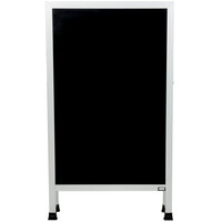 Aarco AA-5SB 42" x 24" Aluminum A-Frame Sidewalk Board with Black Porcelain Marker Board