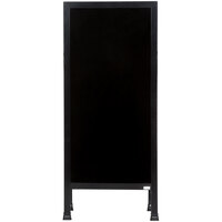 Aarco BA-311SB 42" x 18" Black Aluminum Narrow A-Frame Sidewalk Board with Black Porcelain Marker Board