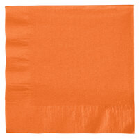 Creative Converting 139352135 Sunkissed Orange 2-Ply 1/4 Fold Luncheon Napkin - 600/Case