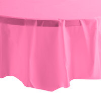 Creative Converting 703042 82" Candy Pink OctyRound Plastic Table Cover - 12/Case