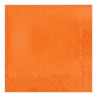 Creative Converting 139352135 Sunkissed Orange 2-Ply 1/4 Fold Luncheon Napkin - 50/Pack