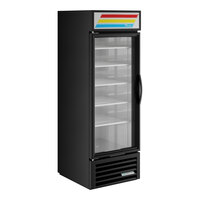 True GDM-23-HC~TSL01 27" Black Refrigerated Left-Hinged Glass Door Merchandiser