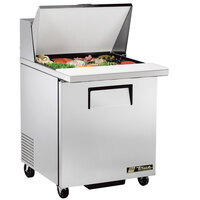 True TSSU-27-12M-C-HC LH 27 7/8" Mega Top Refrigerated Sandwich Prep Table with Left-Hinged Door