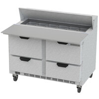 Beverage-Air SPED48HC-12C-4 Elite Series 48" 4 Drawer Cutting Top Refrigerated Sandwich Prep Table with 17" Deep Cutting Board