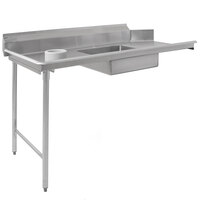 Eagle Group SDTL-60-16/3-X 60" Left Side 16 Gauge 304 Series Stainless Steel Soil Dish Table with Scrap Block