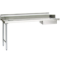 Eagle Group SDTL-72-16/3 72" Left Side 16 Gauge 304 Series Stainless Steel Soil Dish Table with Scrap Block