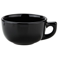 Tuxton BBF-1402 Black 14 oz. Jumbo Cappuccino China Cup - 24/Case