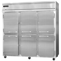 Continental Refrigerator 3RS-SA-HD 78" Solid Half Door Shallow Depth Reach In Refrigerator