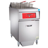 Vulcan 1ER85DF-2 85 lb. Electric Floor Fryer with Digital Controls and KleenScreen Filtration - 480V, 3 Phase, 24 kW