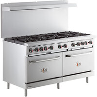 Cooking Performance Group S60-N Natural Gas 10 Burner 60" Range with 2 Standard Ovens - 360,000 BTU