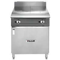 Vulcan V224HB-LP V Series Liquid Propane Heavy-Duty Range with 24" Hot Top and Cabinet Base - 60,000 BTU