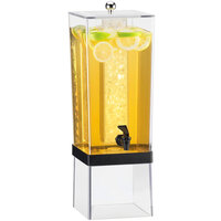 Cal-Mil 2016-13 Black 3 Gallon Econo Beverage Dispenser with Ice Chamber - 8" x 10" x 24"