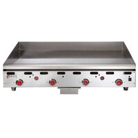 Wolf by Vulcan ASA48-24-LP Liquid Propane 48" Countertop Griddle with Snap-Action Thermostatic Controls - 108,000 BTU