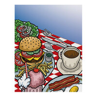Choice 8 1/2" x 11" Menu Paper - Diner Theme Cover - 100/Pack