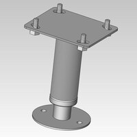 Alto-Shaam 5001761 6" Leg Assembly with Flanged Feet for AR-7E Electric Rotisserie Ovens and AR-7H Holding Cabinets - 4/Set