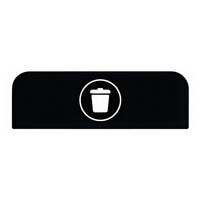 Rubbermaid 1961573 Configure Black Landfill Sign for 23 Gallon Waste Container