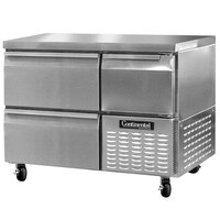 Continental Refrigerator RA43N-D 43" Undercounter Refrigerator with 2 Drawers and 1 Half Door - 12 cu. ft.