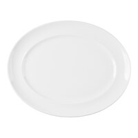 10 Strawberry Street RPM-24 Ricard 15 1/4" x 12" White Oval Porcelain Platter - 12/Case