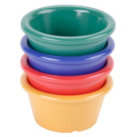 GET S-620-MIX Diamond Mardi Gras 2 oz. Melamine Ramekin, Assorted Colors - 48/Case