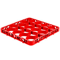 Carlisle REW20SC05 OptiClean NeWave 20 Compartment Red Color-Coded Short Glass Rack Extender