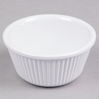 Thunder Group ML531W1 3 oz. White Fluted Melamine Ramekin - 12/Pack