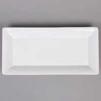 American Metalcraft Prestige CER23 18" x 8 3/4" White Rectangular Stoneware Platter