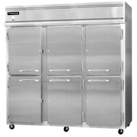 Continental Refrigerator 3FS-SA-HD 78" Half Door Shallow Depth Reach-In Freezer - 50 Cu. Ft.