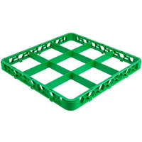 Carlisle RE9C09 OptiClean 9 Compartment Green Color-Coded Glass Rack Extender