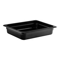 Cambro 22CW110 Camwear 1/2 Size Black Polycarbonate Food Pan - 2 1/2" Deep