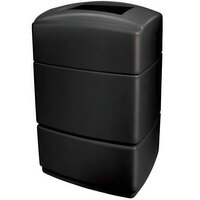 Commercial Zone 733101 PolyTec Series Black 40 Gallon Rectangular Trash Can